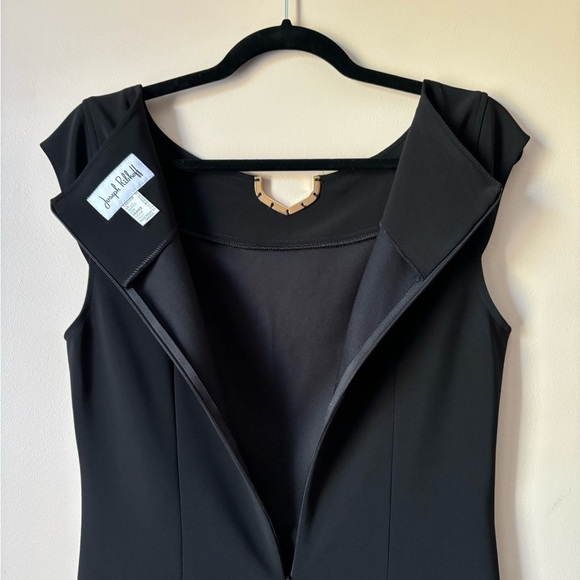 Joseph Ribkoff 🇨🇦 Sz 10 Classic Black Dress Career Professional Event Guest - Picture 5 of 12
